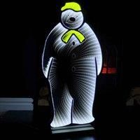 60cm LED The Snowman Infinity Christmas Decoration with Wooden Base