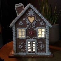 24cm Battery Operated Edelweiss Chalet Christmas Gingerbread House Decoration
