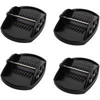 18cm x 14cm Set of 4 Black Heavy Duty Caravan Corner Steady Feet Jack Pads
