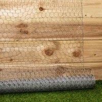 5m x 0.9m x 25mm Galvanised Chicken Wire Garden Netting / Fencing