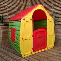 Samuel Alexander 1.09m Yellow & Red Kids Indoor Outdoor Plastic Wendy House Magical Playhouse