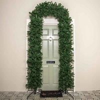 Samuel ALEXANDER 8ft (2.52m) Slimline Single Door Artificial Christmas Tree Arch in Green with 2000 Tips