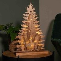 44cm Battery Operated Light up Christmas Tree with Deer and 16 Warm White LEDs