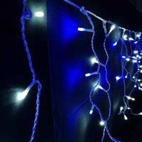 300 LED 7.5m Premier Christmas Outdoor 8 Function Icicle Lights Blue & White