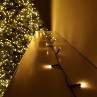 Samuel Alexander 600 Led 60M Premier Christmas Indoor Outdoor Multi Function Battery Operated String Lights With Timer In Vintage Gold, Gold