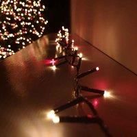 Samuel Alexander 1000 Led 25M Premier Treebrights Indoor Outdoor Christmas Multi Function Mains Operated String Lights With Timer In Red & Vintage Gold