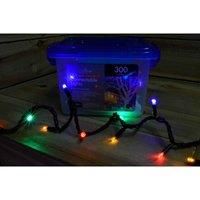 Samuel Alexander 300 Multi Coloured Led Super-long 29.9M Connectable Lights On A Black Cable