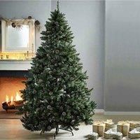 Samuel Alexander 6Ft 180Cm Rocky Mountain Pine Green Artificial Christmas Tree Snow Tip And Pine Cones