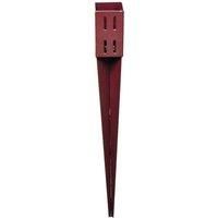 75mm x 75mm (3" x 3") Metal Garden Fence Post Holder & Spike