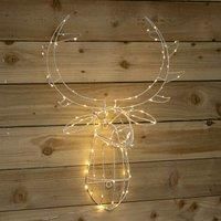 Samuel Alexander 70Cm Festive Christmas Indoor Outdoor Twinkling Led Reindeer Head In Warm White