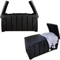 Samuel Alexander 300 Litre Garden Storage Box 115cm x 55cm x 60cm - Black