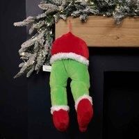 32cm Door Hanging Laughing Elf Animated Indoor Christmas Decoration