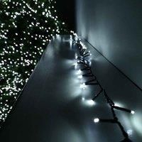 1000 LED 25m Indoor Outdoor Christmas Multi Function Mains Operated String Lights with Timer in in Cool White
