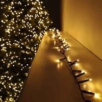 Samuel Alexander 500 Led 12.5M Indoor Outdoor Christmas Multi Function Mains Operated String Lights With Timer In Vintage Gold, Gold