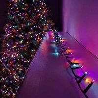 Samuel Alexander 1000 Led 25M Indoor Outdoor Christmas Multi Function Mains Operated String Lights With Timer In Rainbow
