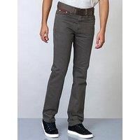 D555 Duke London Brian Original Fit Bedford Cord With Belt - Brown