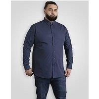 Duke Mens Middlesbrough Long Sleeve Micro Pattern Shirt - Blue - 5XL