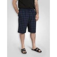D555 Duke Big Mens Navy Check Loungewear Pyjama Shorts 2XL 3XL 4XL-6XL (911801)