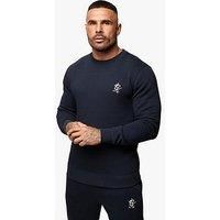 Gym King Mens Fundamental Fleece Crew Top - Black