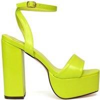 'Jayce' Strappy Chunky Block High Heel Platform Shoes With Square Toe