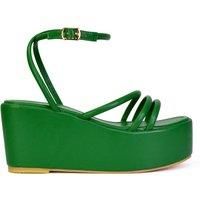 Womens Platform Wedge Heel Sandals Ladies Strappy Ankle Strap Shoes Size 3-8