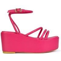 Womens Platform Wedge Heel Sandals Ladies Strappy Ankle Strap Shoes Size 3-8