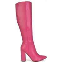 'Opal' Knee High Pointed Toe Block Heeled Long Boots