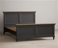Francis Oak and Charcoal Grey Painted Kingsize Bed