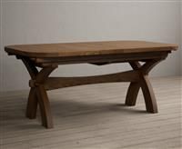 Atlas 180cm Rustic Solid Oak Extending Dining Table