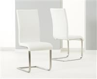 Malaga White Faux Leather Dining Chairs