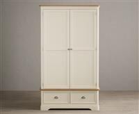 Bridstow Oak and Cream Painted Double Wardrobe