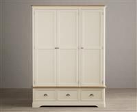 Bridstow Oak and Cream Painted Triple Wardrobe