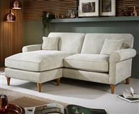 Darwin Cream Fabric Left Hand Facing Chaise Corner Sofa