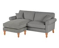 Darwin Charcoal Grey Fabric Left Hand Facing Chaise Corner Sofa