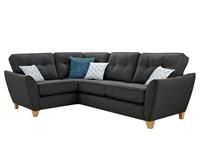 Florin Charcoal Grey Fabric Left Hand Facing Corner Sofa