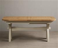 Extending Atlas 180cm Oak and Cream Painted Dining Table