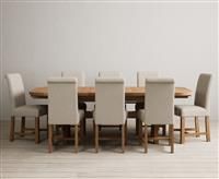 Extending Olympia 180cm Solid Oak Dining Table with 6 Natural Chairs