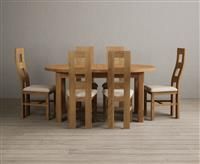 Extending Caversham Oak Oval Dining Table with 10 Charcoal Grey Natural Chairs