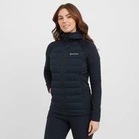 Women's Composite Hooded Down Jacket, Black