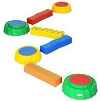 Outsunny EightPiece Kids Stepping Stones w/ NonSlip Surface & Bottom, for Kids