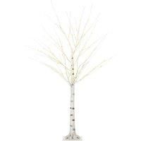 5ft Artificial White Birch Tree Light  96 Warm White Pre-Lit LED Light