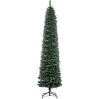 Homcom 7.5 ft Artificial Snow Dipped Pencil Shaped Christmas Tree, none