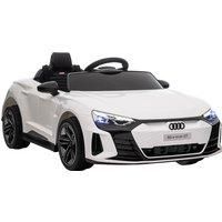 HOMCOM Audi Licensed Kids Electric Ride On Car with Parental Remote Control, 12V Battery Powered Toy with Suspension System, Lights, Music, White