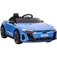 HOMCOM Audi Licensed Kids Electric Ride On Car with Parental Remote Control, 12V Battery Powered Toy with Suspension System, Lights, Music, Blue