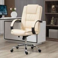 Vinsetto High Back Executive Office Chair with Armrests, Beige