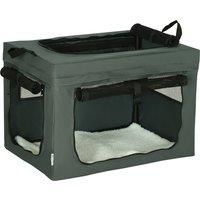 PawHut Pet Carrier, Portable Cat Carrier, Foldable Dog Bag for Miniature Dogs, 60 x 42 x 42 cm, Grey