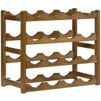 Countertop Wine Rack Bamboo Wood 4 Tiers 16 Bottles Bar Display Shelves Holder