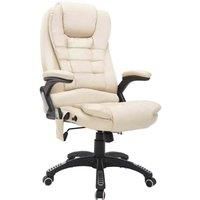 Heated Vibrating Massage Office Chair with Reclining Function, Brown