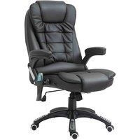 Heated Vibrating Massage Office Chair with Reclining Function, black