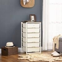 Chest of Drawers 6-Drawer Dresser Storage Cabinet Bedroom Living Room White